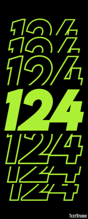 124 Text effect