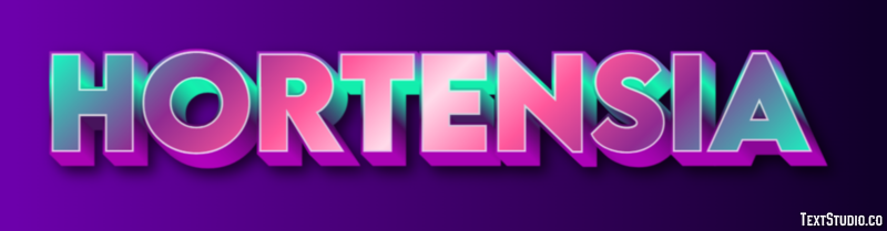 Hortensia Efecto de Texto
