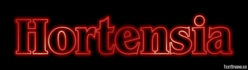 Hortensia Efecto de texto