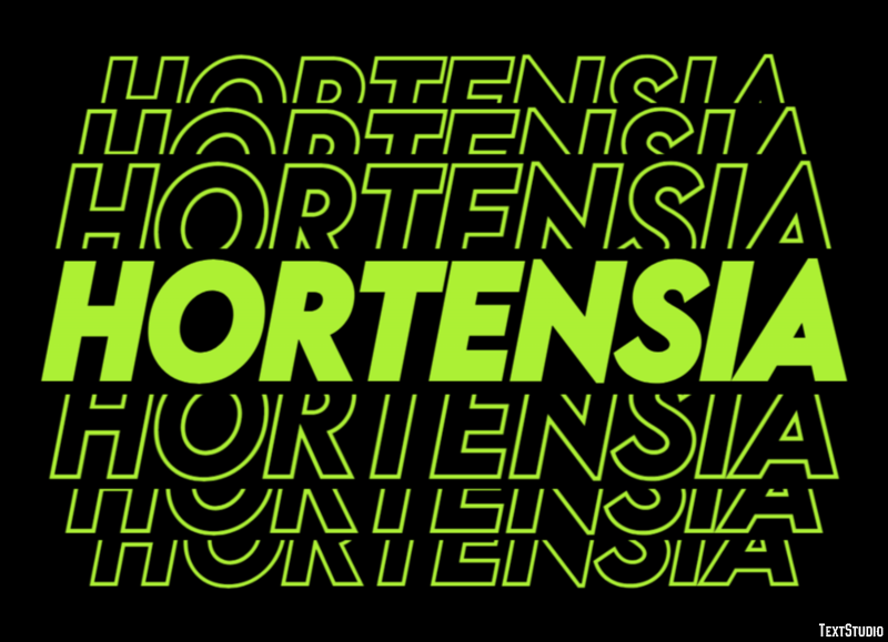 Hortensia Efecto de Texto