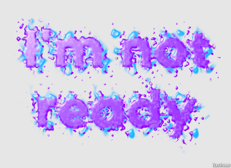 I'm not ready Text Effect