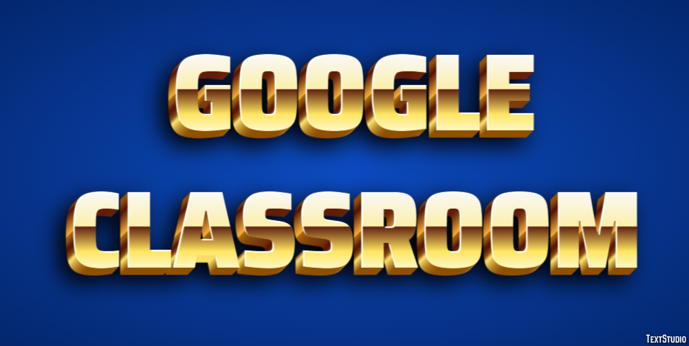 Google Classroom Tekst Effect