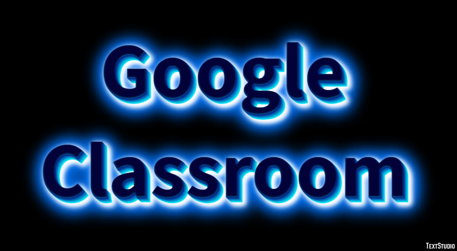 Google Classroom Effetto testo
