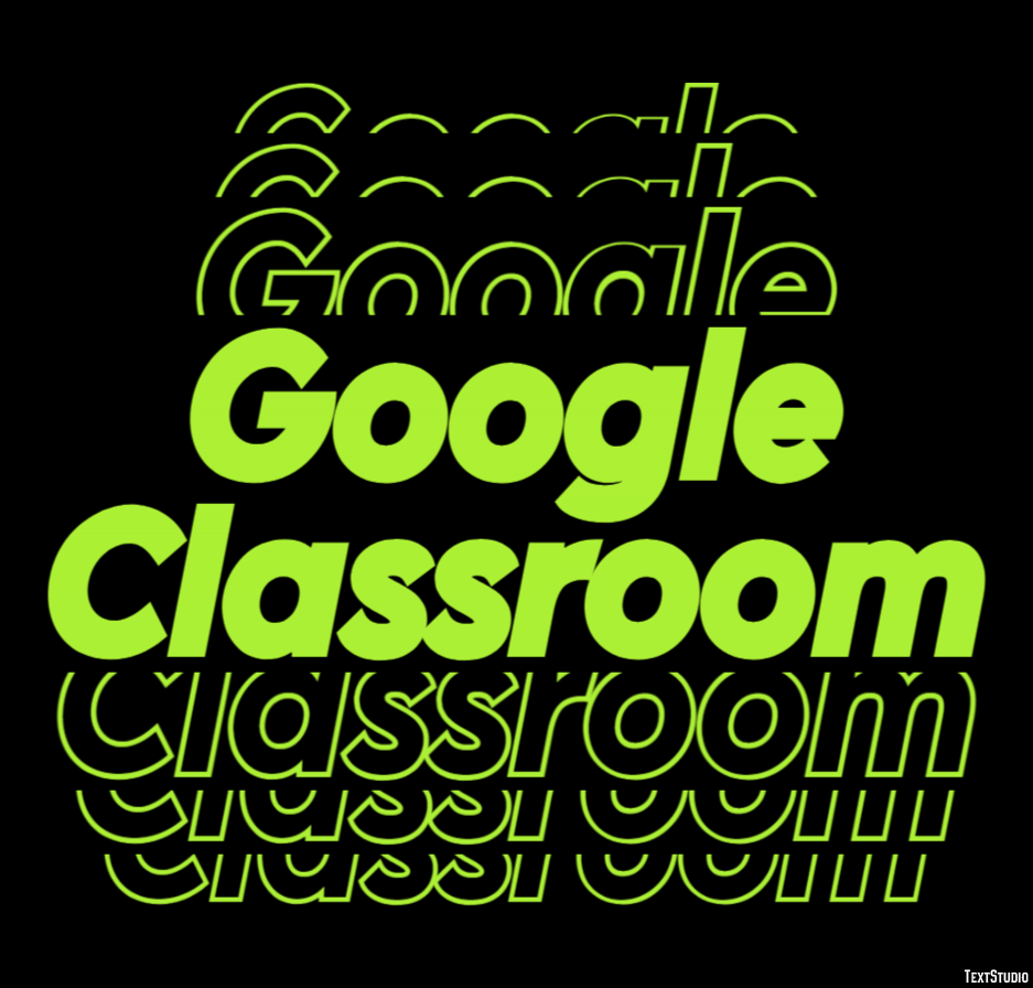 Google Classroom Tekst Effect