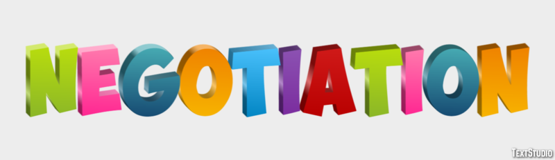 Negotiation Texteffekt