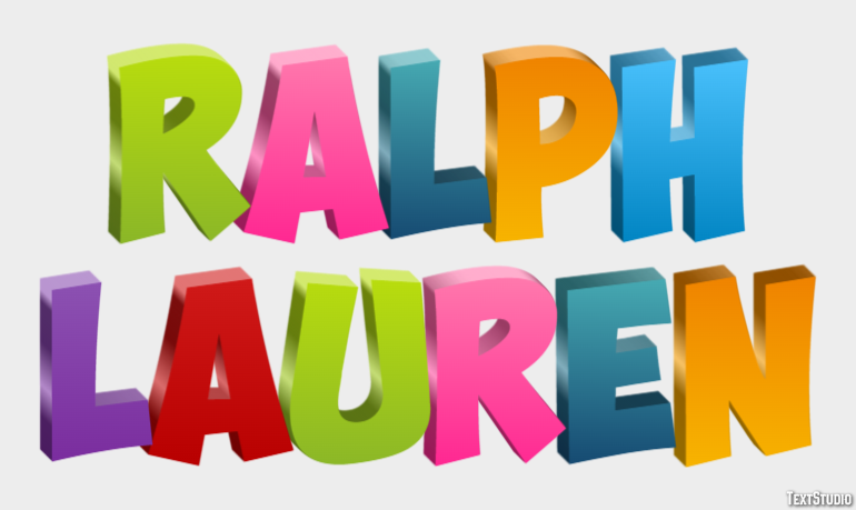 Ralph Lauren Texteffekt