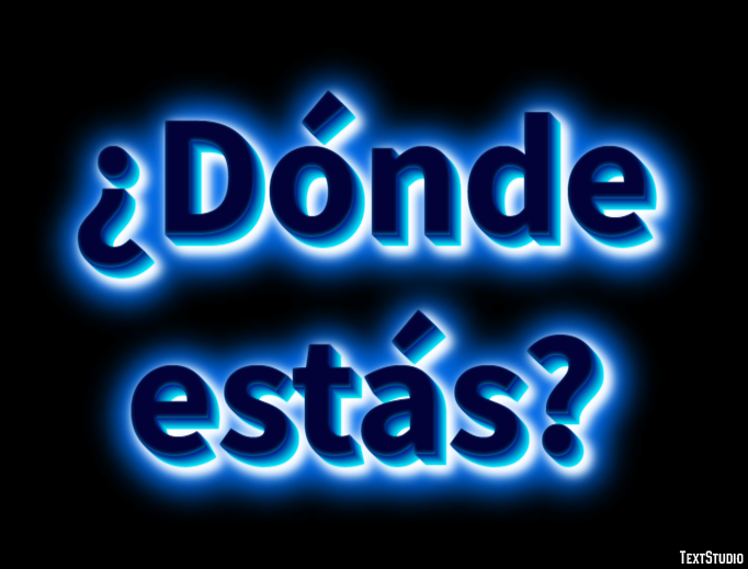 ¿Dónde estás? Texteffekt