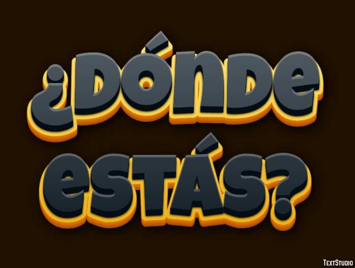 ¿Dónde estás? Efekt tekstowy
