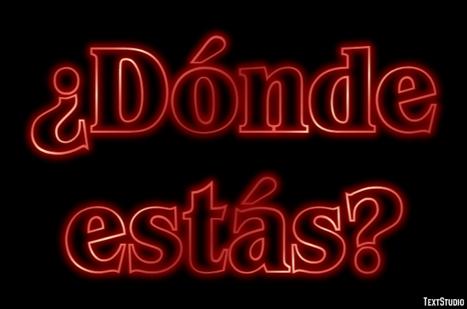 ¿Dónde estás? Effetto testo