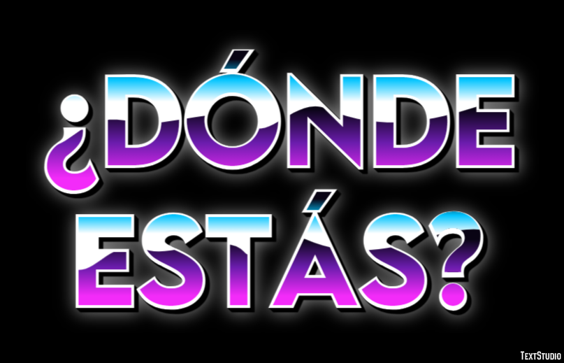 ¿Dónde estás? Texteffekt