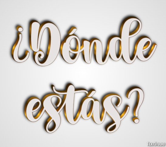¿Dónde estás? Effetto testo