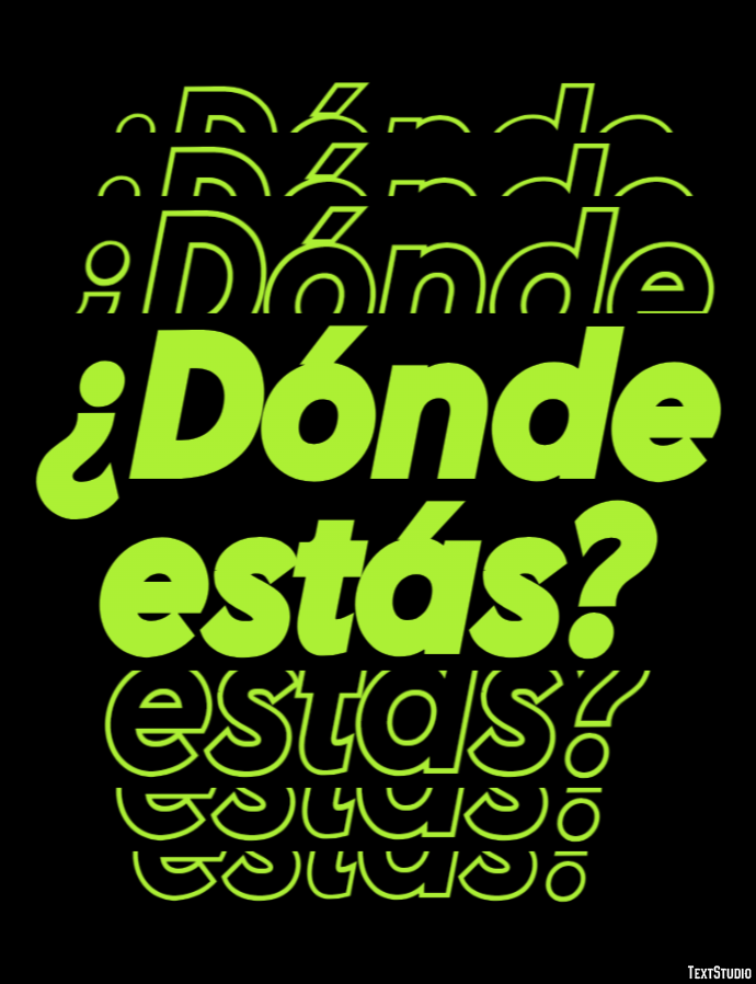 ¿Dónde estás? Texteffekt
