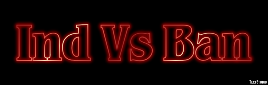 Ind Vs Ban Effetto testo