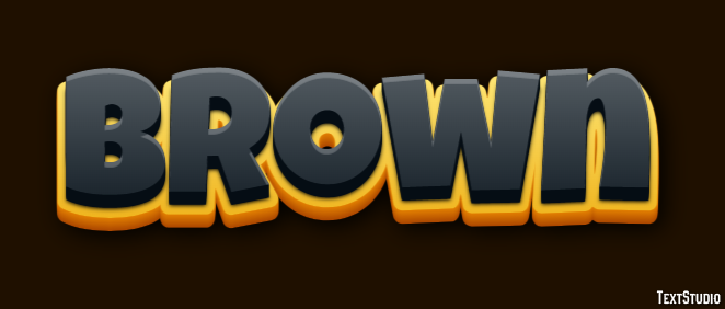 Brown Text effect