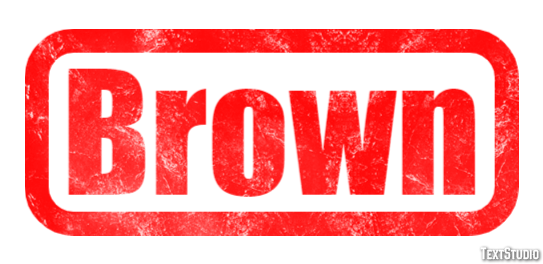 Brown Text effect