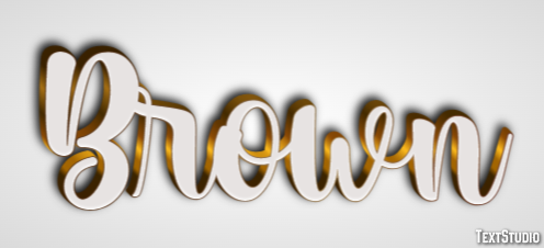 Brown Text effect