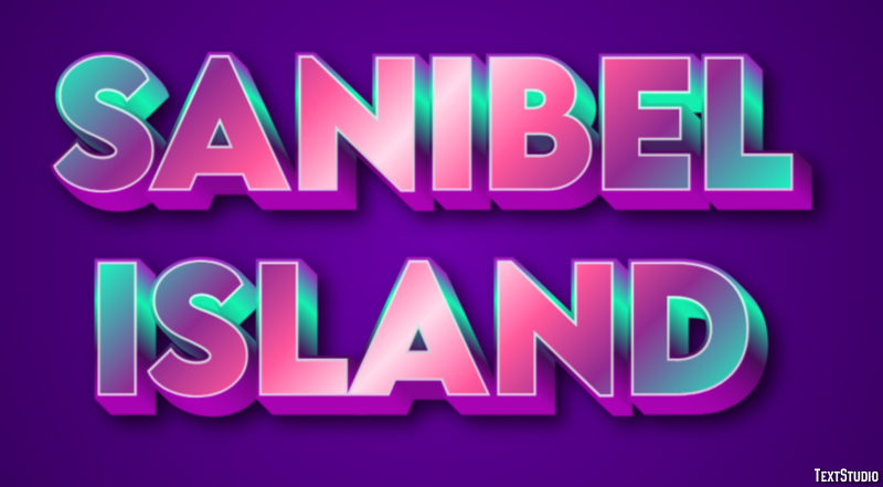 Sanibel Island Effetto testo