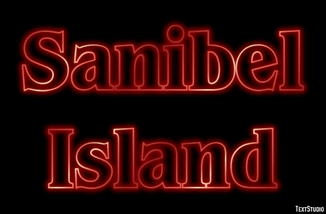 Sanibel Island Effetto testo