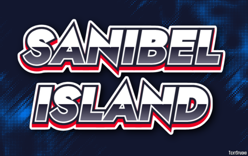 Sanibel Island Effetto testo