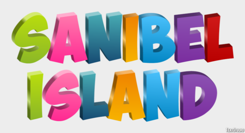 Sanibel Island Effetto testo