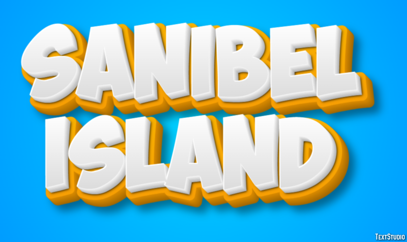 Sanibel Island Effetto testo