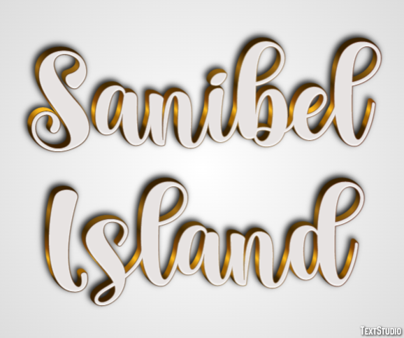 Sanibel Island Effetto testo