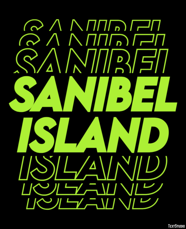 Sanibel Island Effetto testo
