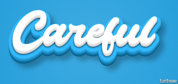 Careful Text Effect
