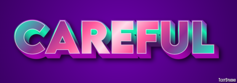 Careful Text Effect