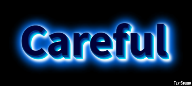Careful Texteffekt