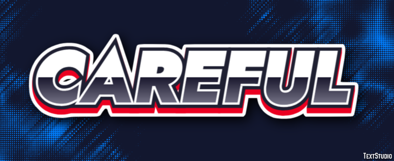 Careful Text Effect