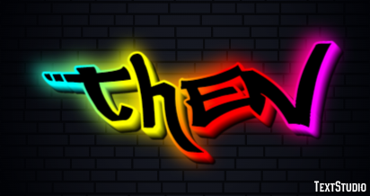 Then Texteffekt
