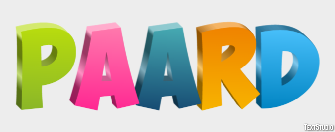 Paard Tekst Effect