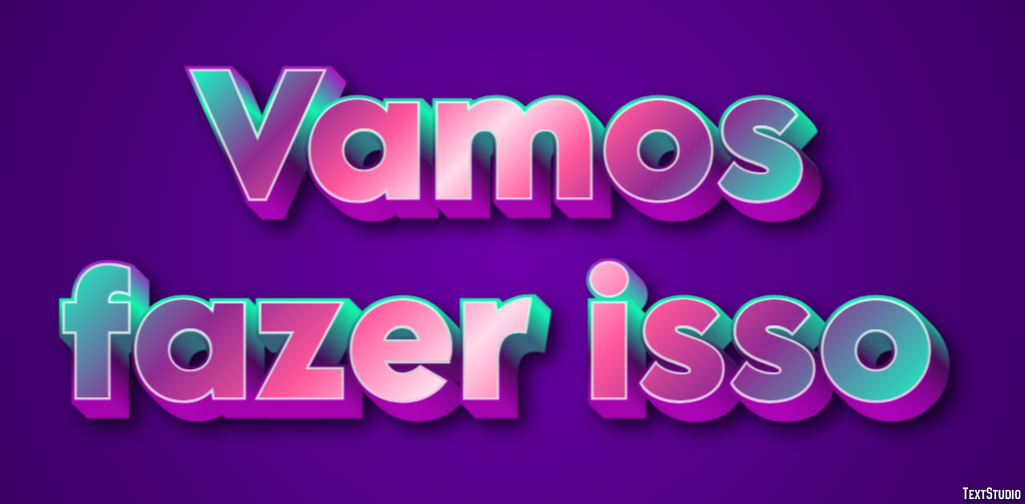 Vamos fazer isso Efeito do texto
