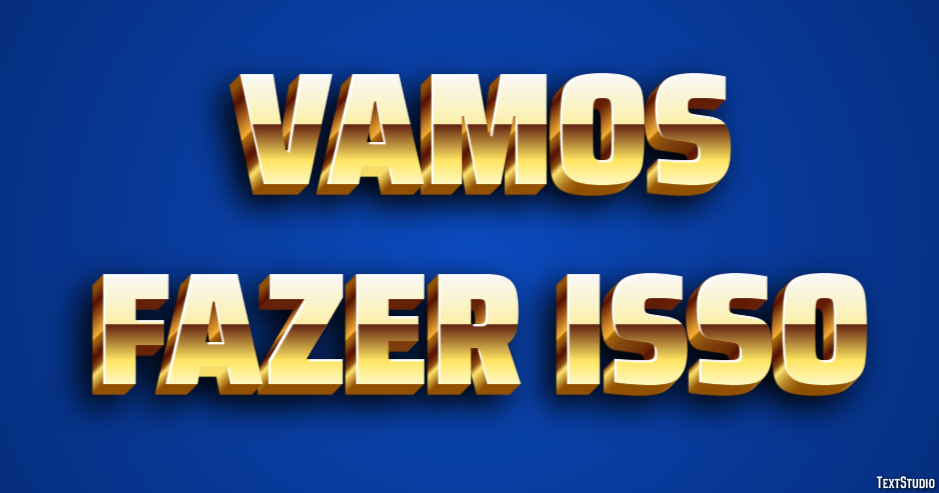 Vamos fazer isso Efeito de texto