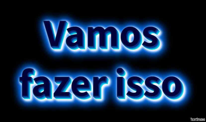 Vamos fazer isso Efeito do texto