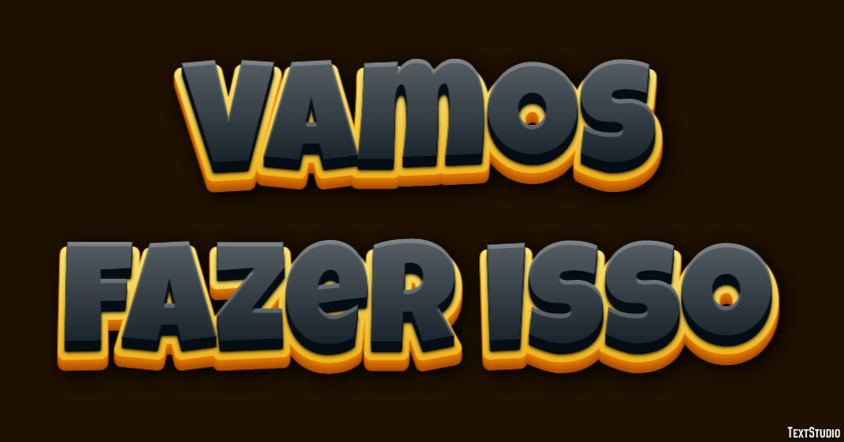 Vamos fazer isso Efeito de texto