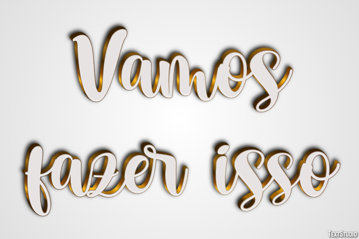Vamos fazer isso Efeito de texto
