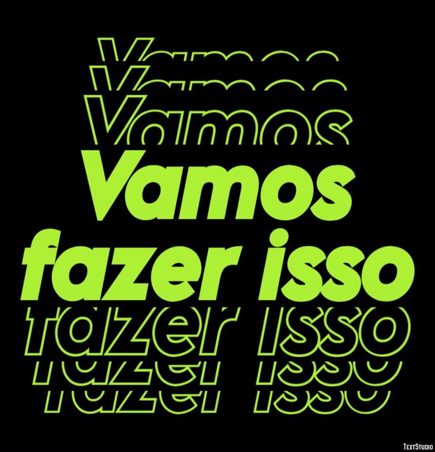 Vamos fazer isso Efeito do texto
