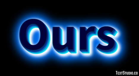 Ours Effetto testo