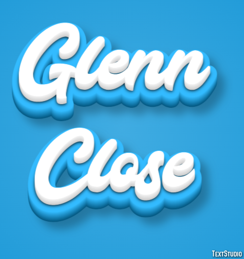 Glenn Close Efecto de Texto
