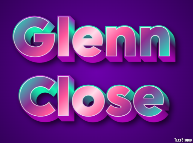 Glenn Close Efecto de Texto