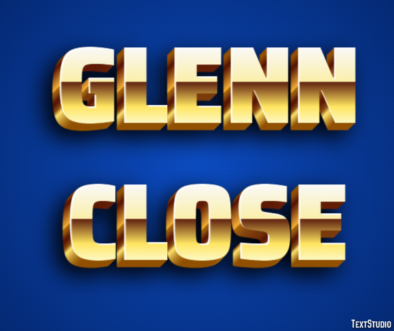 Glenn Close Efeito de texto