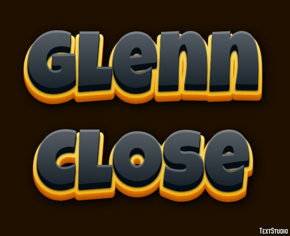 Glenn Close Efeito de texto