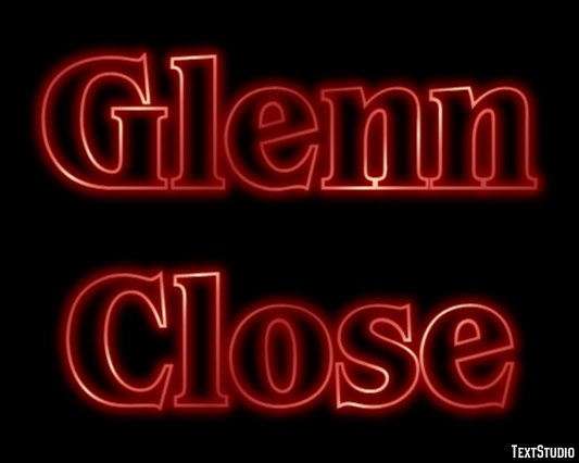 Glenn Close Efeito do texto