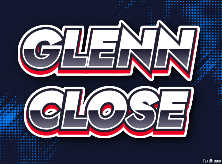 Glenn Close Efecto de Texto