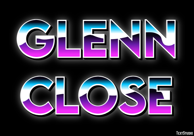 Glenn Close Efecto de Texto