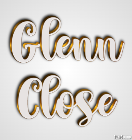 Glenn Close Efeito do texto