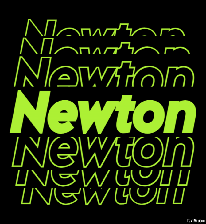 Newton Efekt tekstowy
