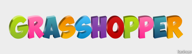 Grasshopper Text Effect